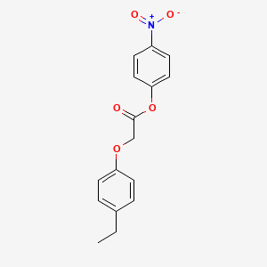 molecular formula C16H15NO5 B2853007 2-(4-Ethylphenoxy)acetic acid (4-nitrophenyl) ester CAS No. 302927-92-0
