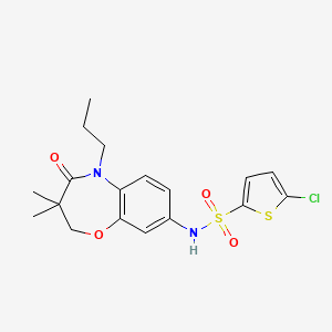 5-chloro-N-(3,3-dimethyl-4-oxo-5-propyl-2,3,4,5-tetrahydro-1,5-benzoxazepin-8-yl)thiophene-2-sulfonamide