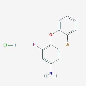 molecular formula C12H10BrClFNO B2853016 4-(2-Bromophenoxy)-3-fluoroaniline HCl CAS No. 1445322-51-9