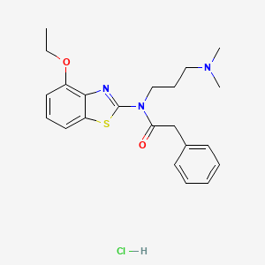 molecular formula C22H28ClN3O2S B2853022 N-(3-(dimethylamino)propyl)-N-(4-ethoxybenzo[d]thiazol-2-yl)-2-phenylacetamide hydrochloride CAS No. 1052537-64-0