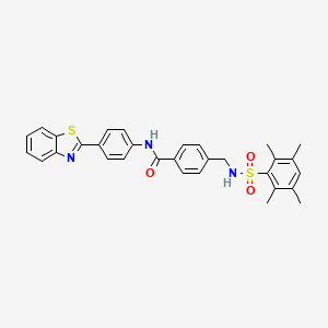 N-[4-(1,3-benzothiazol-2-yl)phenyl]-4-[[(2,3,5,6-tetramethylphenyl)sulfonylamino]methyl]benzamide