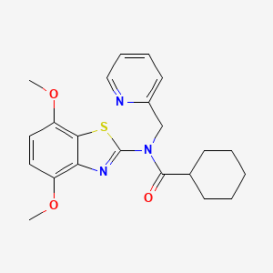 N-(4,7-dimethoxybenzo[d]thiazol-2-yl)-N-(pyridin-2-ylmethyl)cyclohexanecarboxamide