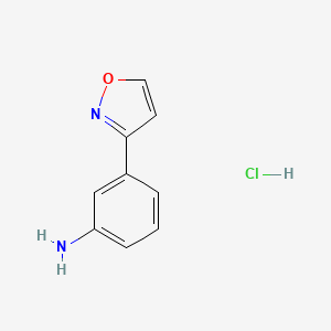 molecular formula C9H9ClN2O B2853026 3-(1,2-Oxazol-3-yl)aniline hydrochloride CAS No. 2138236-02-7