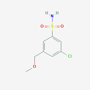 molecular formula C8H10ClNO3S B2853029 3-Chloro-5-(methoxymethyl)benzene-1-sulfonamide CAS No. 1549835-54-2