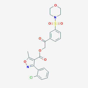 2-[3-(4-Morpholinylsulfonyl)phenyl]-2-oxoethyl 3-(2-chlorophenyl)-5-methyl-4-isoxazolecarboxylate