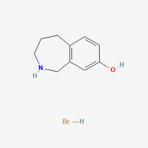 molecular formula C10H14BrNO B2853044 2,3,4,5-Tetrahydro-1H-benzo[c]azepin-8-ol hydrobromide CAS No. 374813-35-1