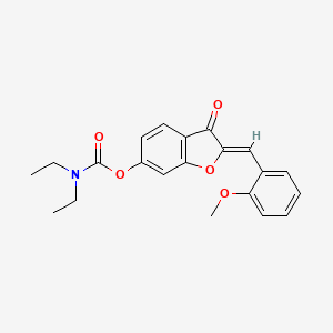 (Z)-2-(2-methoxybenzylidene)-3-oxo-2,3-dihydrobenzofuran-6-yl diethylcarbamate