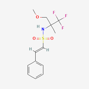 (E)-2-Phenyl-N-(1,1,1-trifluoro-3-methoxy-2-methylpropan-2-yl)ethenesulfonamide
