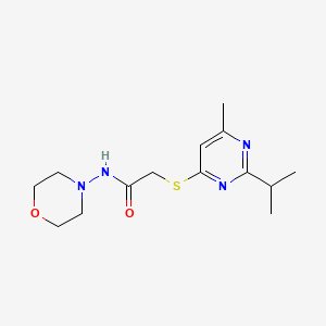 molecular formula C14H22N4O2S B2853051 2-((2-isopropyl-6-methylpyrimidin-4-yl)thio)-N-morpholinoacetamide CAS No. 881076-94-4