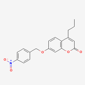 molecular formula C19H17NO5 B2853054 7-((4-nitrobenzyl)oxy)-4-propyl-2H-chromen-2-one CAS No. 307546-87-8