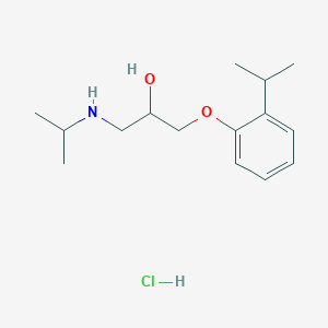 molecular formula C15H26ClNO2 B2853072 1-(Isopropylamino)-3-(2-isopropylphenoxy)propan-2-ol hydrochloride CAS No. 1351647-02-3