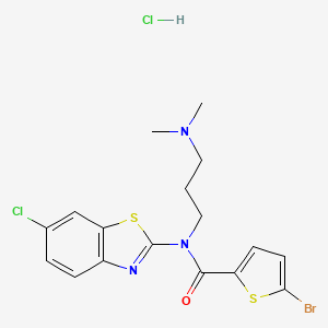 5-bromo-N-(6-chlorobenzo[d]thiazol-2-yl)-N-(3-(dimethylamino)propyl)thiophene-2-carboxamide hydrochloride