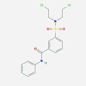 molecular formula C17H18Cl2N2O3S B285308 3-{[bis(2-chloroethyl)amino]sulfonyl}-N-phenylbenzamide 