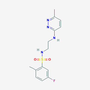 5-fluoro-2-methyl-N-(2-((6-methylpyridazin-3-yl)amino)ethyl)benzenesulfonamide