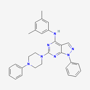N-(3,5-dimethylphenyl)-1-phenyl-6-(4-phenylpiperazin-1-yl)-1H-pyrazolo[3,4-d]pyrimidin-4-amine