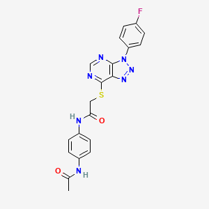 N-(4-acetamidophenyl)-2-((3-(4-fluorophenyl)-3H-[1,2,3]triazolo[4,5-d]pyrimidin-7-yl)thio)acetamide