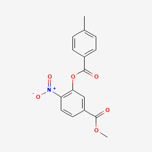 Methyl 3-((4-methylbenzoyl)oxy)-4-nitrobenzenecarboxylate