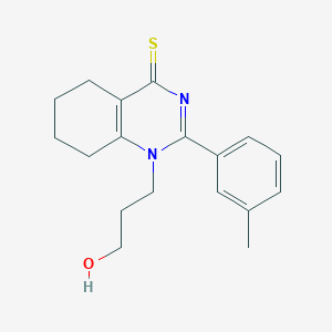 1-(3-hydroxypropyl)-2-(m-tolyl)-5,6,7,8-tetrahydroquinazoline-4(1H)-thione