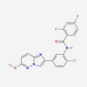 N-(2-chloro-5-(6-methoxyimidazo[1,2-b]pyridazin-2-yl)phenyl)-2,4-difluorobenzamide