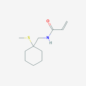 molecular formula C11H19NOS B2853112 N-[(1-Methylsulfanylcyclohexyl)methyl]prop-2-enamide CAS No. 1697145-34-8