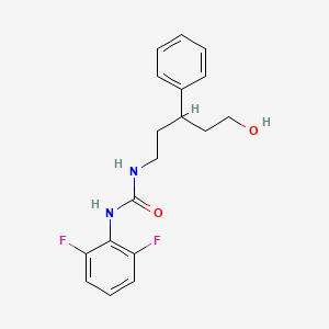 molecular formula C18H20F2N2O2 B2853114 1-(2,6-Difluorophenyl)-3-(5-hydroxy-3-phenylpentyl)urea CAS No. 1795299-16-9