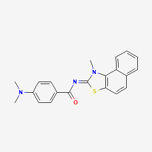 molecular formula C21H19N3OS B2853135 (E)-4-(dimethylamino)-N-(1-methylnaphtho[1,2-d]thiazol-2(1H)-ylidene)benzamide CAS No. 477501-70-5