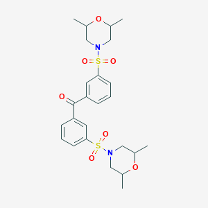 Bis[3-(2,6-dimethylmorpholin-4-yl)sulfonylphenyl]methanone