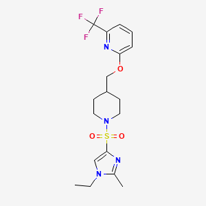 2-[[1-(1-Ethyl-2-methylimidazol-4-yl)sulfonylpiperidin-4-yl]methoxy]-6-(trifluoromethyl)pyridine
