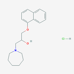 molecular formula C19H26ClNO2 B2853146 1-(Azepan-1-yl)-3-(naphthalen-1-yloxy)propan-2-ol hydrochloride CAS No. 1331327-62-8