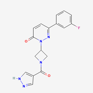 6-(3-Fluorophenyl)-2-[1-(1H-pyrazole-4-carbonyl)azetidin-3-yl]pyridazin-3-one