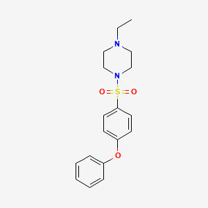 molecular formula C18H22N2O3S B2853155 1-Ethyl-4-(4-phenoxybenzenesulfonyl)piperazine CAS No. 670272-18-1