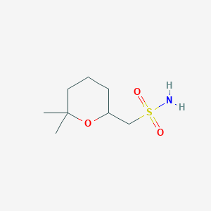 molecular formula C8H17NO3S B2853158 (6,6-Dimethyltetrahydro-2H-pyran-2-yl)methanesulfonamide CAS No. 2095410-29-8