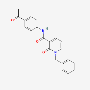 molecular formula C22H20N2O3 B2853163 N-(4-acetylphenyl)-1-(3-methylbenzyl)-2-oxo-1,2-dihydropyridine-3-carboxamide CAS No. 932962-99-7