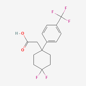 2-{4,4-Difluoro-1-[4-(trifluoromethyl)phenyl]cyclohexyl}acetic acid