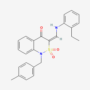 (3E)-3-{[(2-ethylphenyl)amino]methylene}-1-(4-methylbenzyl)-1H-2,1-benzothiazin-4(3H)-one 2,2-dioxide