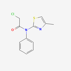 molecular formula C12H11ClN2OS B2853180 2-chloro-N-(4-methyl-1,3-thiazol-2-yl)-N-phenylacetamide CAS No. 50772-64-0