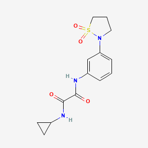 N-cyclopropyl-N'-[3-(1,1-dioxo-1,2-thiazolidin-2-yl)phenyl]oxamide