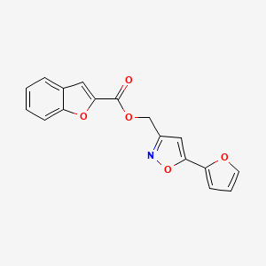 [5-(furan-2-yl)-1,2-oxazol-3-yl]methyl 1-benzofuran-2-carboxylate