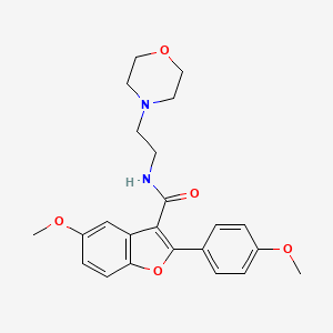 5-methoxy-2-(4-methoxyphenyl)-N-(2-morpholinoethyl)benzofuran-3-carboxamide