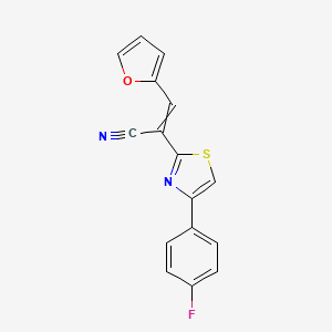 2-[4-(4-fluorophenyl)-1,3-thiazol-2-yl]-3-(furan-2-yl)prop-2-enenitrile