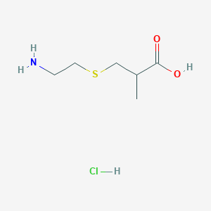 molecular formula C6H14ClNO2S B2853201 3-[(2-Aminoethyl)sulfanyl]-2-methylpropanoic acid hydrochloride CAS No. 1909319-15-8