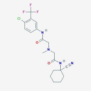 N-[4-chloro-3-(trifluoromethyl)phenyl]-2-[[2-[(1-cyanocyclohexyl)amino]-2-oxoethyl]-methylamino]acetamide