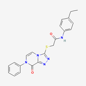 N-(4-ethylphenyl)-2-({8-oxo-7-phenyl-7H,8H-[1,2,4]triazolo[4,3-a]pyrazin-3-yl}sulfanyl)acetamide