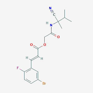 [2-[(2-cyano-3-methylbutan-2-yl)amino]-2-oxoethyl] (E)-3-(5-bromo-2-fluorophenyl)prop-2-enoate