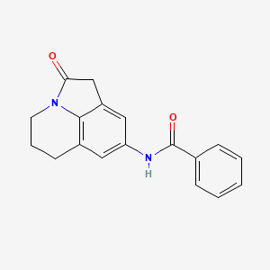 molecular formula C18H16N2O2 B2853221 N-(2-oxo-2,4,5,6-tetrahydro-1H-pyrrolo[3,2,1-ij]quinolin-8-yl)benzamide CAS No. 898463-44-0