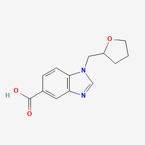 1-(Oxolan-2-ylmethyl)-1H-1,3-benzodiazole-5-carboxylic acid