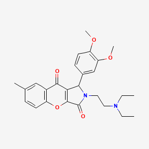 2-(2-(Diethylamino)ethyl)-1-(3,4-dimethoxyphenyl)-7-methyl-1,2-dihydrochromeno[2,3-c]pyrrole-3,9-dione