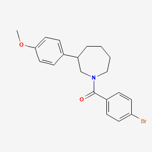 molecular formula C20H22BrNO2 B2853242 (4-Bromophenyl)(3-(4-methoxyphenyl)azepan-1-yl)methanone CAS No. 1797726-81-8