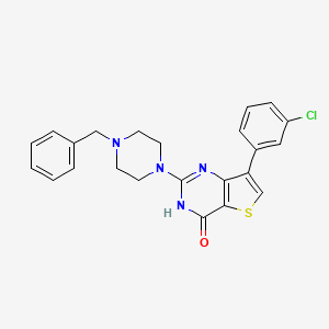 2-(4-benzylpiperazin-1-yl)-7-(3-chlorophenyl)thieno[3,2-d]pyrimidin-4(3H)-one
