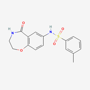 3-methyl-N-(5-oxo-2,3,4,5-tetrahydrobenzo[f][1,4]oxazepin-7-yl)benzenesulfonamide